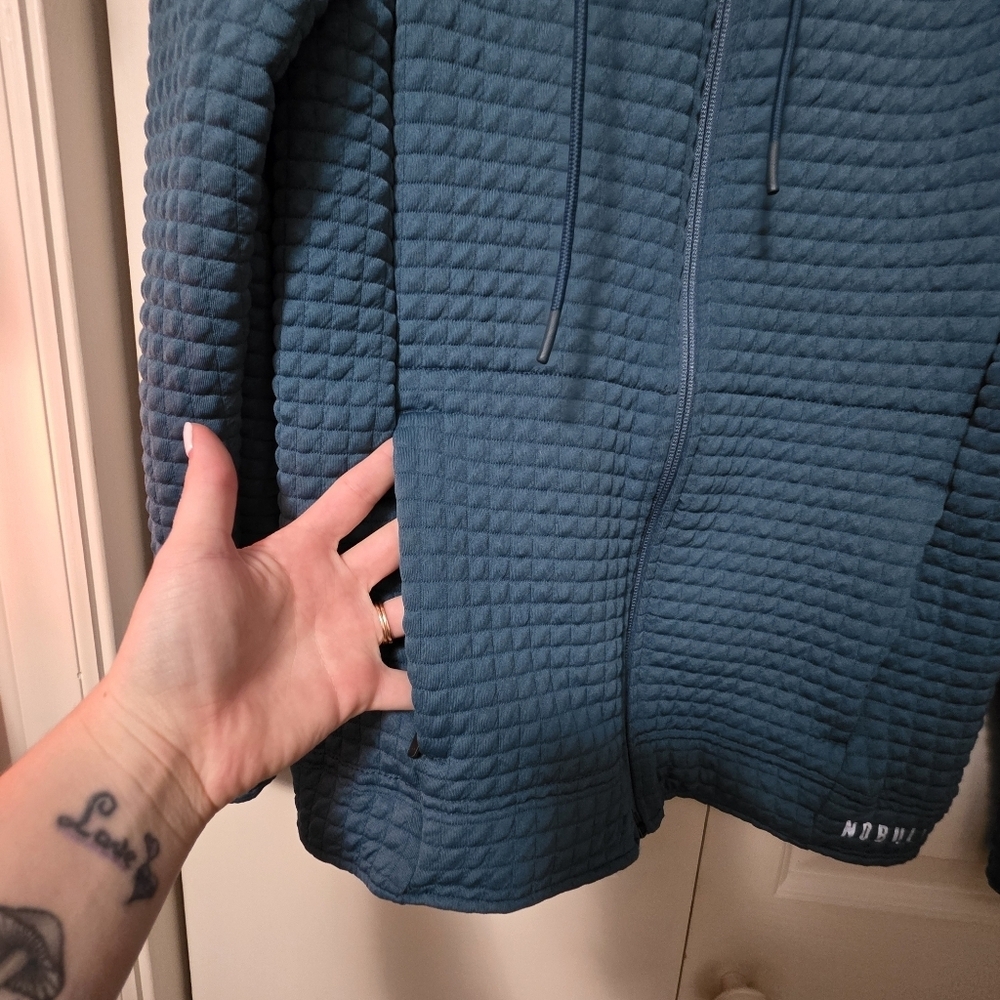 Nobull Quilted Zip Up Jacket Womens Size XS Blue - Picture 2 of 8